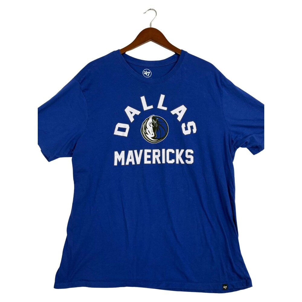 Dallas Mavericks '47 Brand Men's 2XL Blue NBA Basketball Logo Graphic T-Shirt